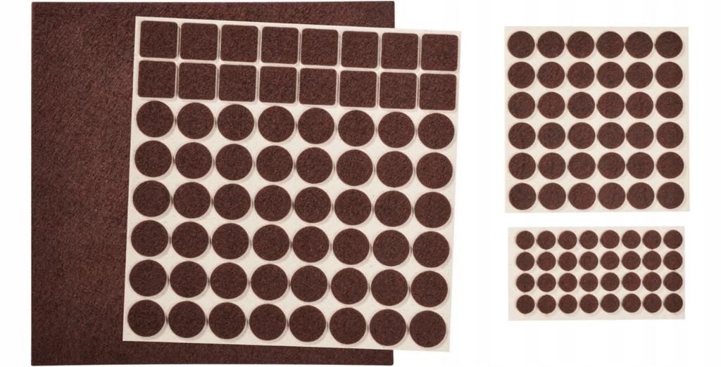 Parkside felt pads for furniture chairs, self-adhesive, brown, 133 pcs