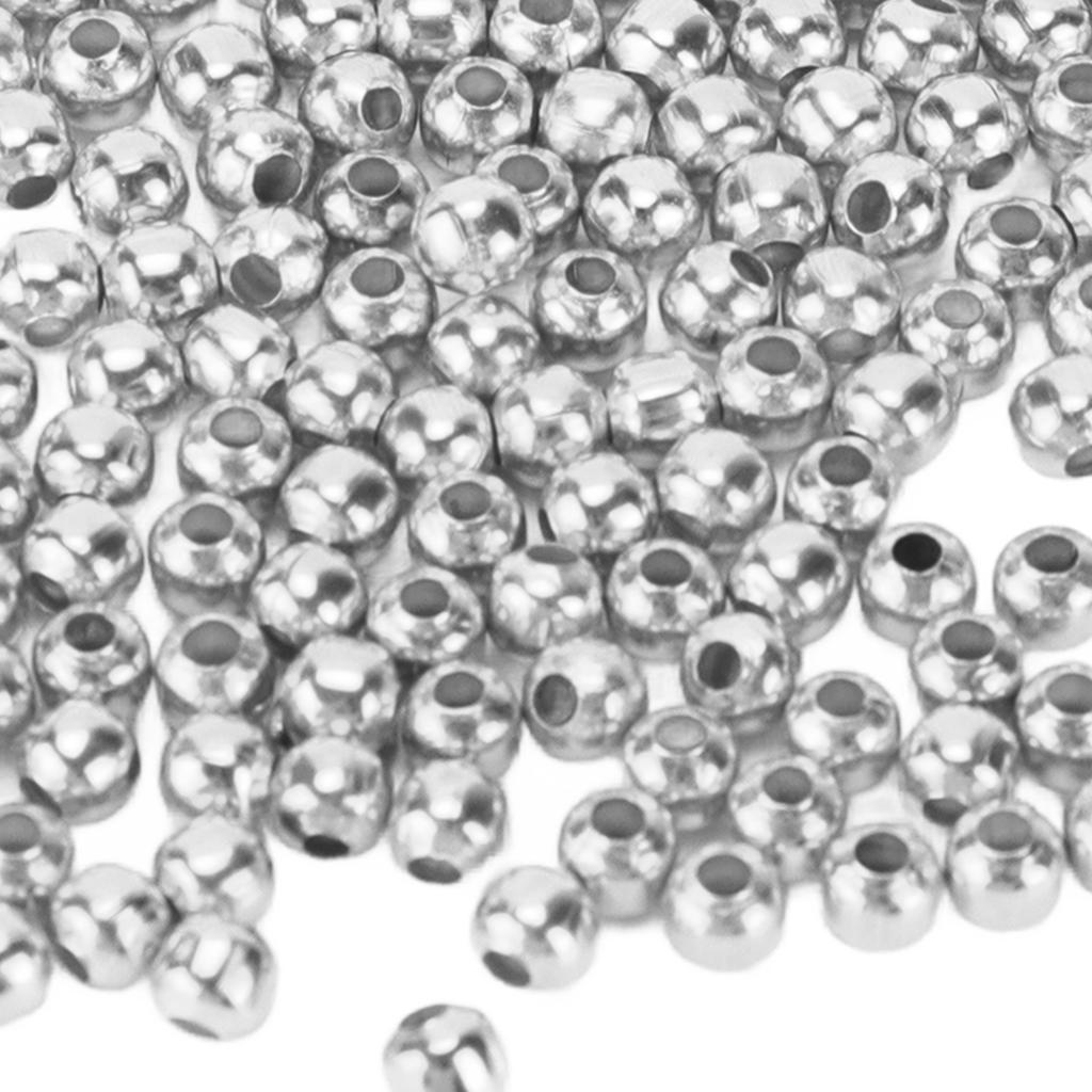 200Pcs Jewelry Beads Simple Material Bracelet Necklace Accessories Partition Beads for DIY JewelrySilver