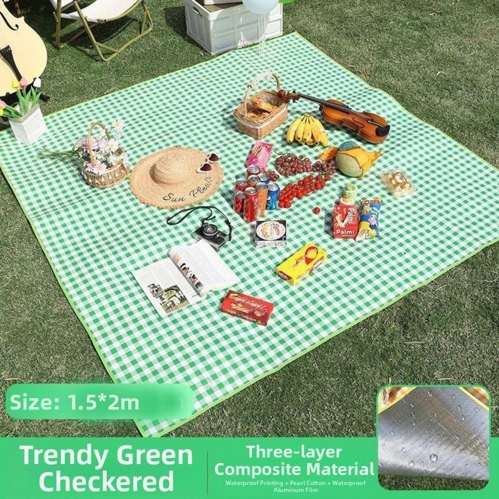 Moisture-proof Picnic Mat Beach Mat Foldable Pearl Cotton Aluminum Film Mat