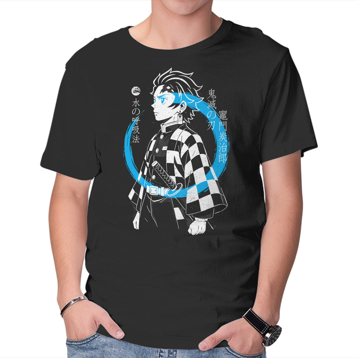 Unisex Crew Neck T-Shirt Water Breath Ninja Graphic Short Sleeve Casual Tee XXL