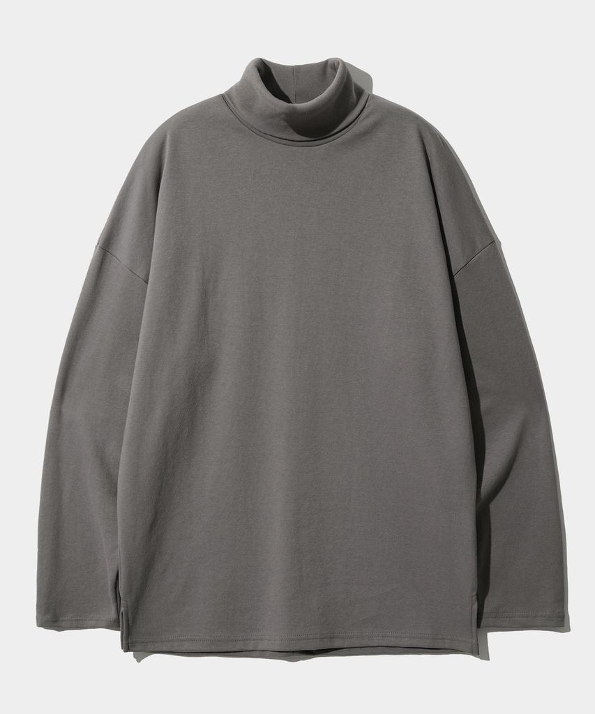 JEMUT Tense Oversized Turtleneck T-Shirt Dark Gray Yhlt2309