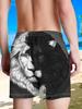 Sommer Strandstil 3D Printet Løse Plus Size Hurtigtørrende Shorts