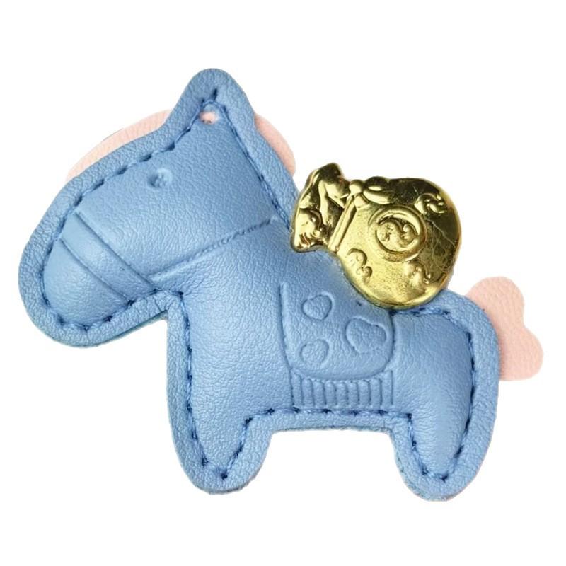 Money Soon In the New Year, Leather Bag Pendant, Cartoon Pony Keychain Pendant, Couple Love Pony Accessories