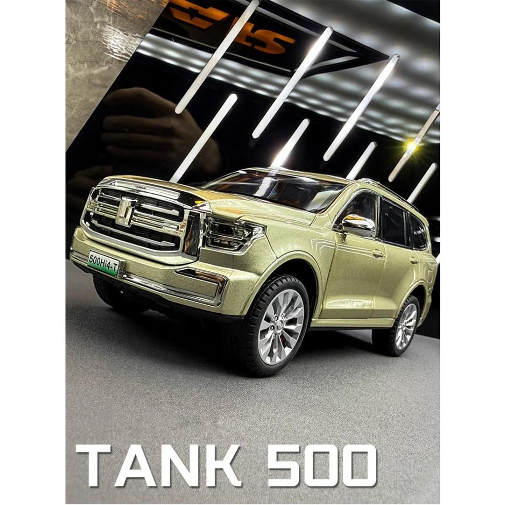 1/24 Tank 500 Hi4-T SUV Legierungsauto-Modell Diecast Metallspielzeug Geländefahrzeuge Auto-Modell Simulation Ton und Licht Kinderspielzeug Geschenke