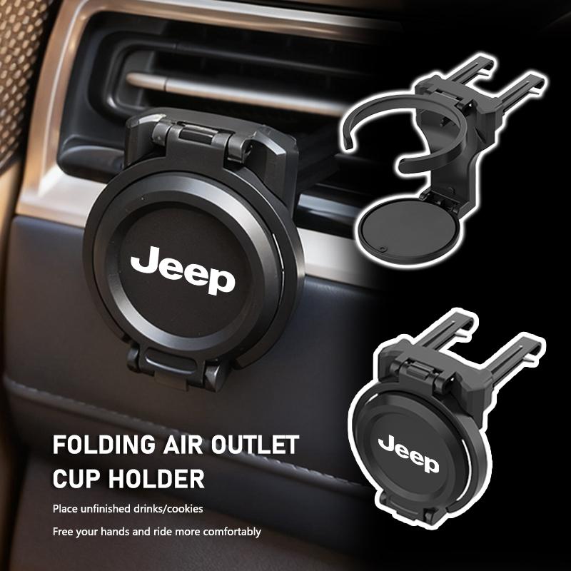 Car Air Outlet Folding Drink Coffee Cup Storage Holder Accessories For Jeep JKU TJ YJ CJ Wrangler Rubicon Grand Cherokee AMZ1