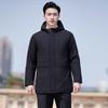 Teluoman Unisex Black Winter Workwear Parka