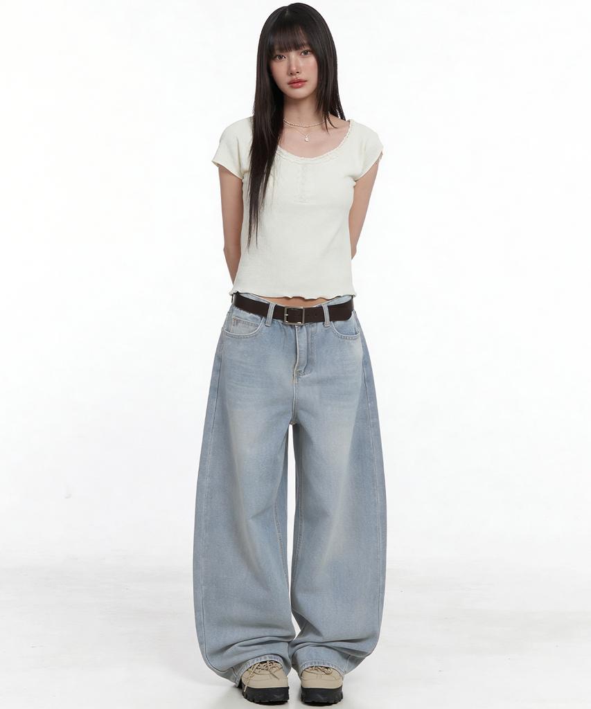 ARTISTWEAR Haverfit Washed Wide Denim Pants