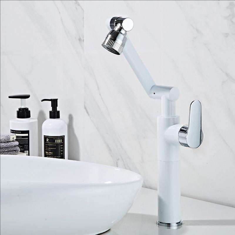 Robinet de lavabo de salle de bain en laiton antique Mélangeurs de cuisine universels Robinets Chaud Froid Ménager Modes doubles Rotatif Bidet Bras robotique