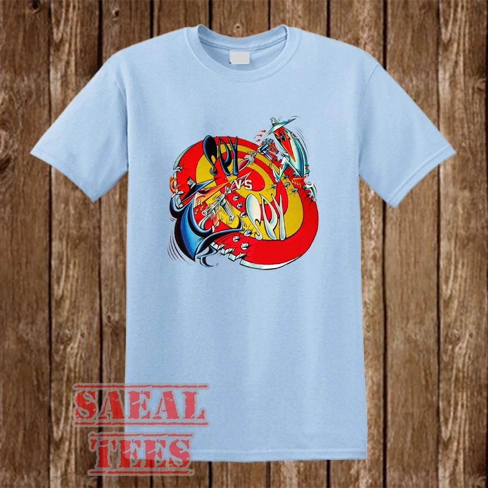 Spy vs Spy Comic Magazine Cartoon Men s Light Blue Size S-5XL L