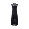 GIOVANNI VALENTINO Elegant Lace See-Through Sleeveless A-Line Midi Dress