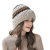 Knitted Hat for Women Thickened Plush Thread Hat  Big Head Flange Plush Edge Warm Hat