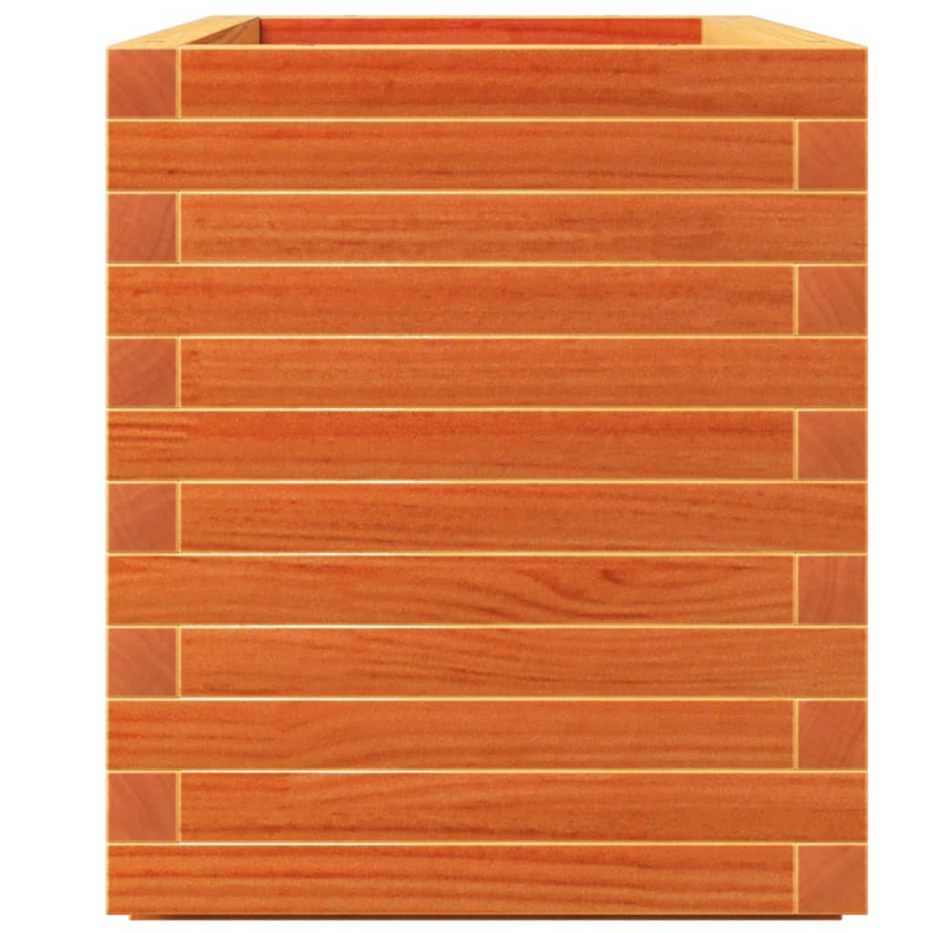 Plant Pot Wax Brown 90 X 40 X 49.5 Cm Solid Pine Wood
