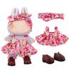 for 17Cm Plush Doll For Labubu Clothes Accessories Pants Skirts Cute Overall Doll Suspender Dress Holiday Gifts
