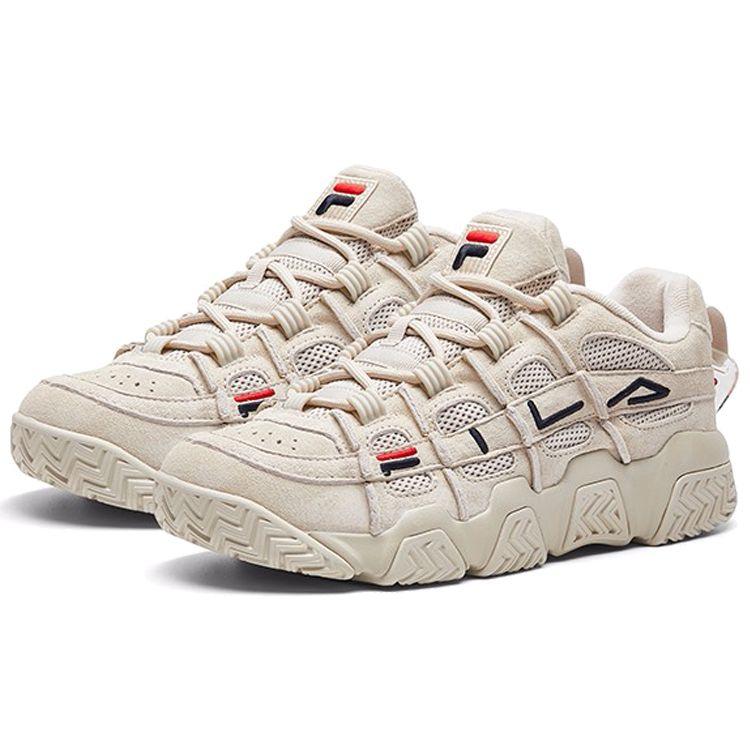Fila Panini Classic Fashion Trendy Versatile Comfortable Low-Top Retro Basketball Shoes Women Sneaker Oatmeal F12W031228FOM