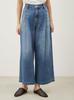 Mira Owen Loose Fit Tuck Baggy Denim Pants 09WFP251130BLU1