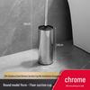 Wall-Mounted 304 Stainless Steel Toilet Brush Holder & Floor Suction Cup Cleaning Set