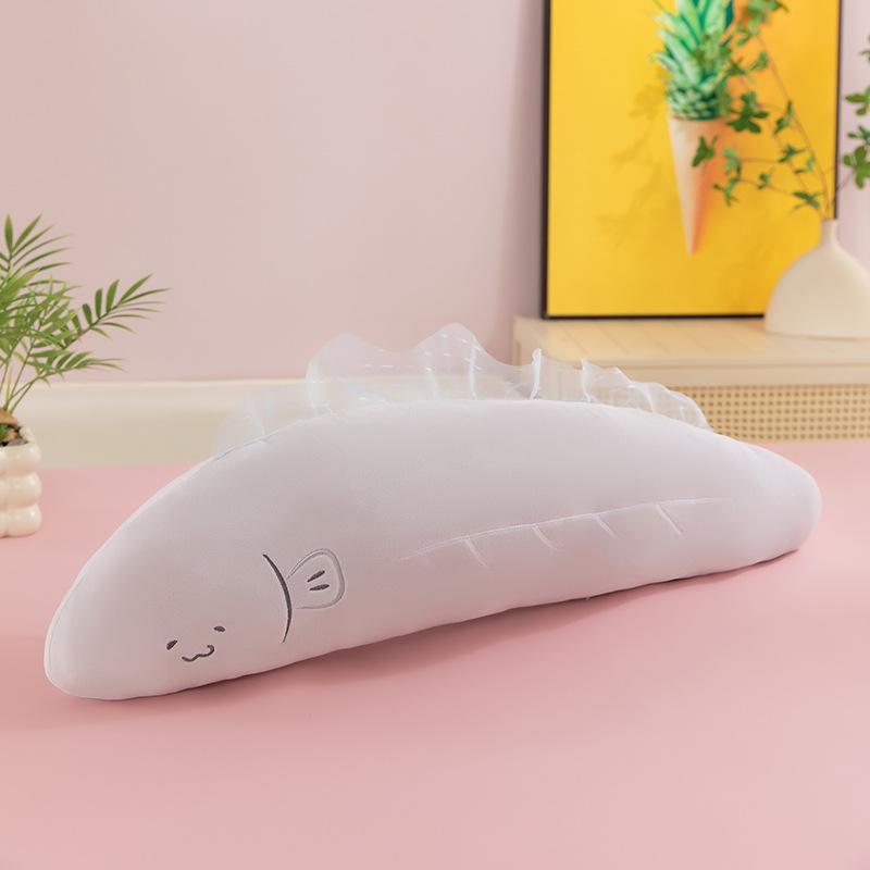 

New long hairtail throw pillow plush toy for girls gifts bedside pillow doll throw pillow children s doll 50cm（0.11kg）