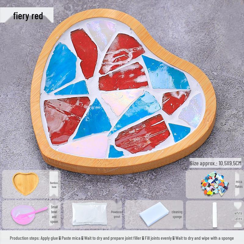 Mosaik Glimmer Bambu Underlägg & Grytunderlägg DIY-kit för Studenter & Barn