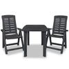 VidaXL Bistro Furniture 3 Pcs Garden Set Table and Dining Chairs Patio Terrace Outdoor Furniture 275083
