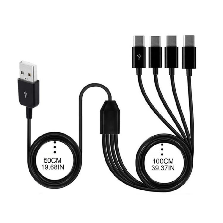 Multi Charging Cable USB C Splitter Cable 4 in 1 Fast Charging Cord Cable
