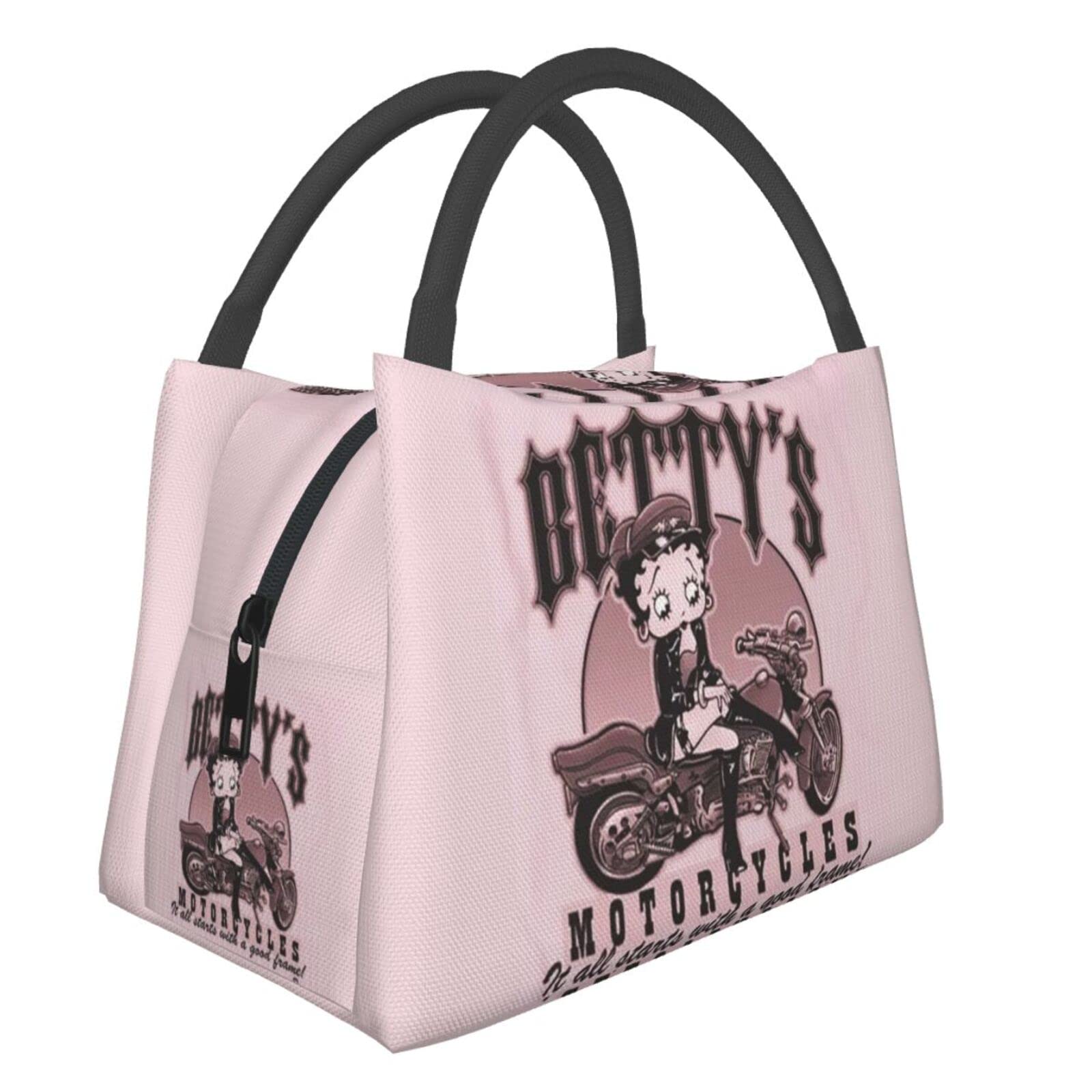 

Изолированная сумка для ланча Betty Boop с застежкой-клипсой, черная, коробка для бэнто, изолированная, сумка-холодильник на молнии, компактная, мягкая сумка-холодильник, сумка-тоут/эко-сумка