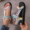 Summer Flat Women's Shoes Hemp Rope Set Foot Beach Sandals Outdoor All-match Casual Slippers Large Size Women Sandals Sandals