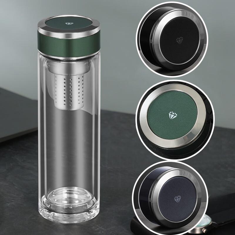 Shui Yi Bei High Borosilicate Double Wall Glass Tea Infuser Bottle