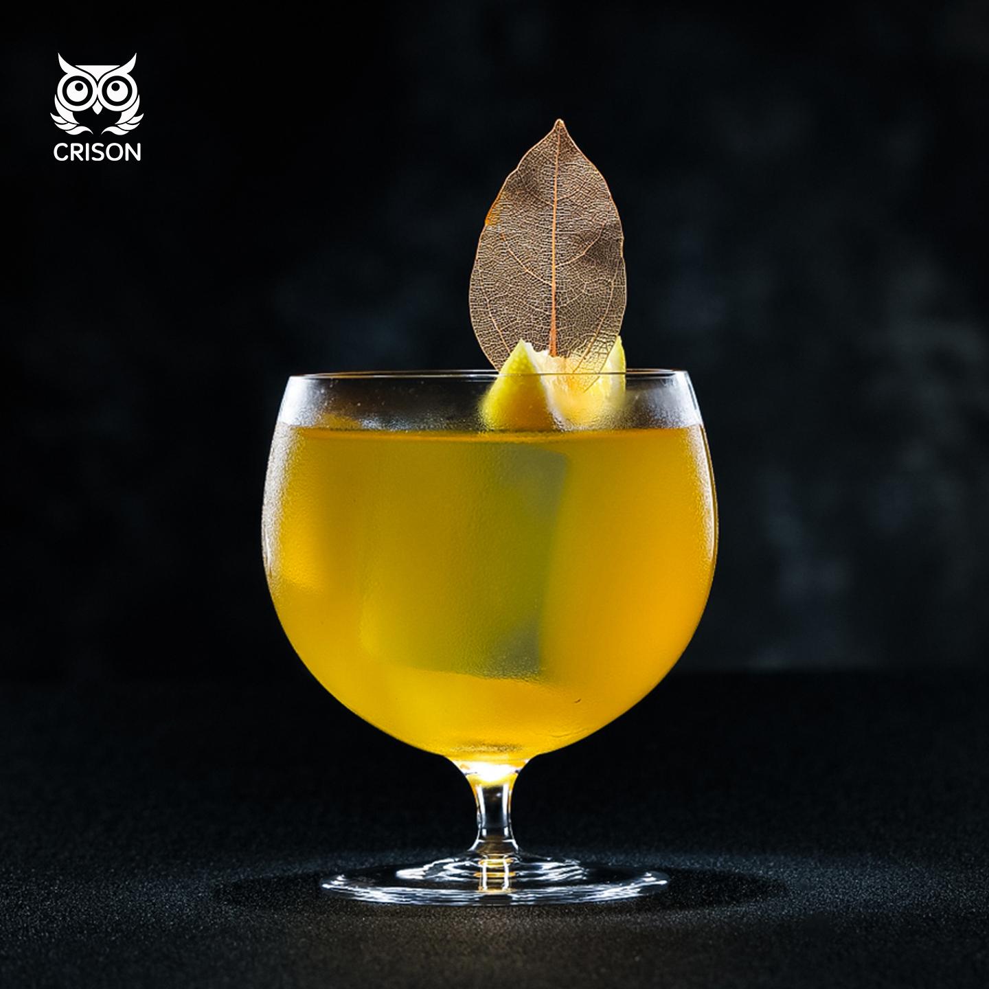 DWF07 CRISON Short footed cup/cocktail glass/Japanese crystal glass cup/beer mug/Crystal glass cup 285ml 285ml