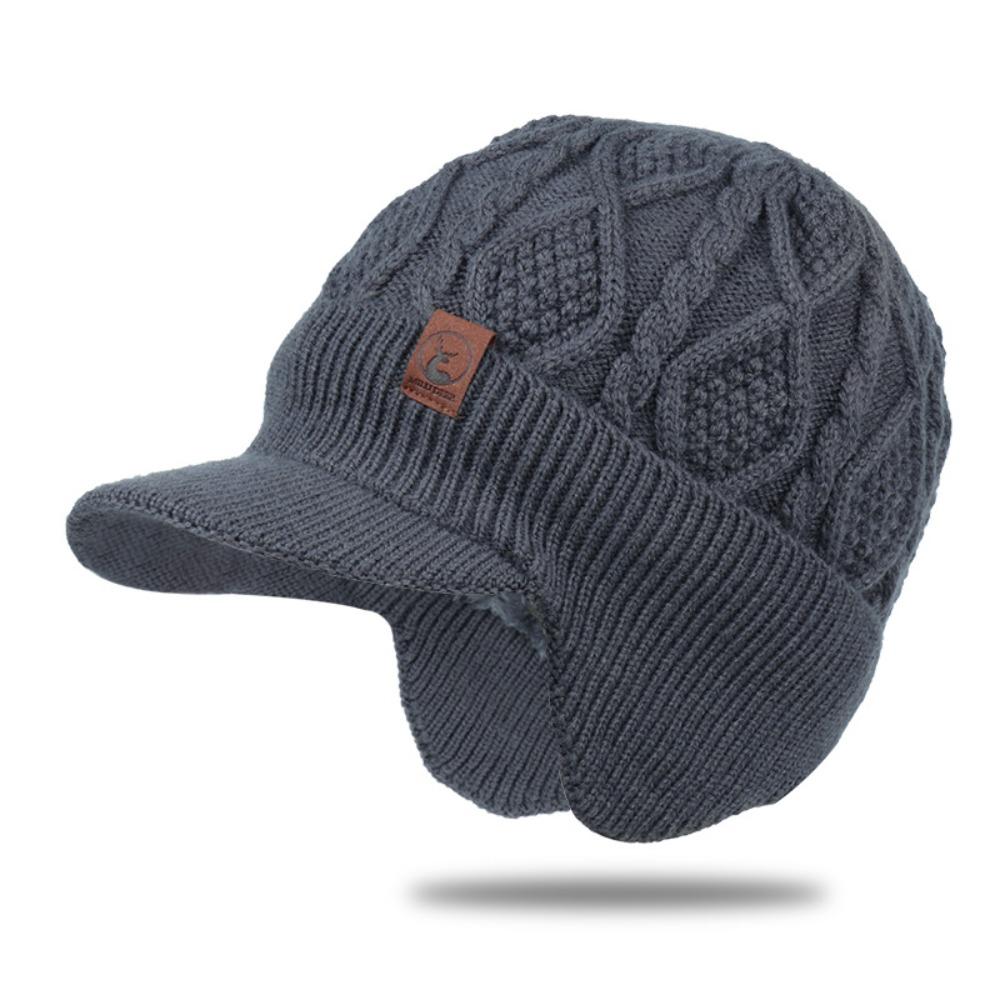 Thickened Winter Hat Warm Windproof Ski Beanie Hat Casual Knitted Hat  Birthday Gift