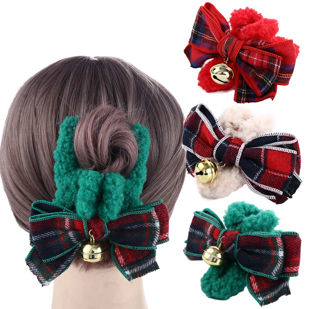 Christmas Winter Hair Clip Plush Korean Ponytail Holder Women Hair Claws Shark Clip Autumn Hairgrip