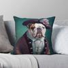 Engelsk Bulldog Lyxkläder Kuddfodral Polyester Linne Sammet Kreativ Dragkedja Dekorativt Kuddfodral Soffkuddeöverdrag