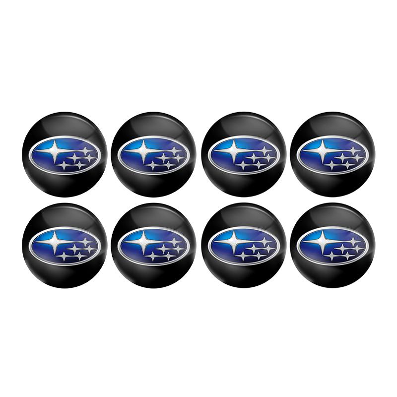 8/12Pcs Car Logo Door Shock Absorbing Pad Gasket Sticker For Subaru STI Legacy Levorg XV Mpreza Forester Crosstrek Impreza WRX X1