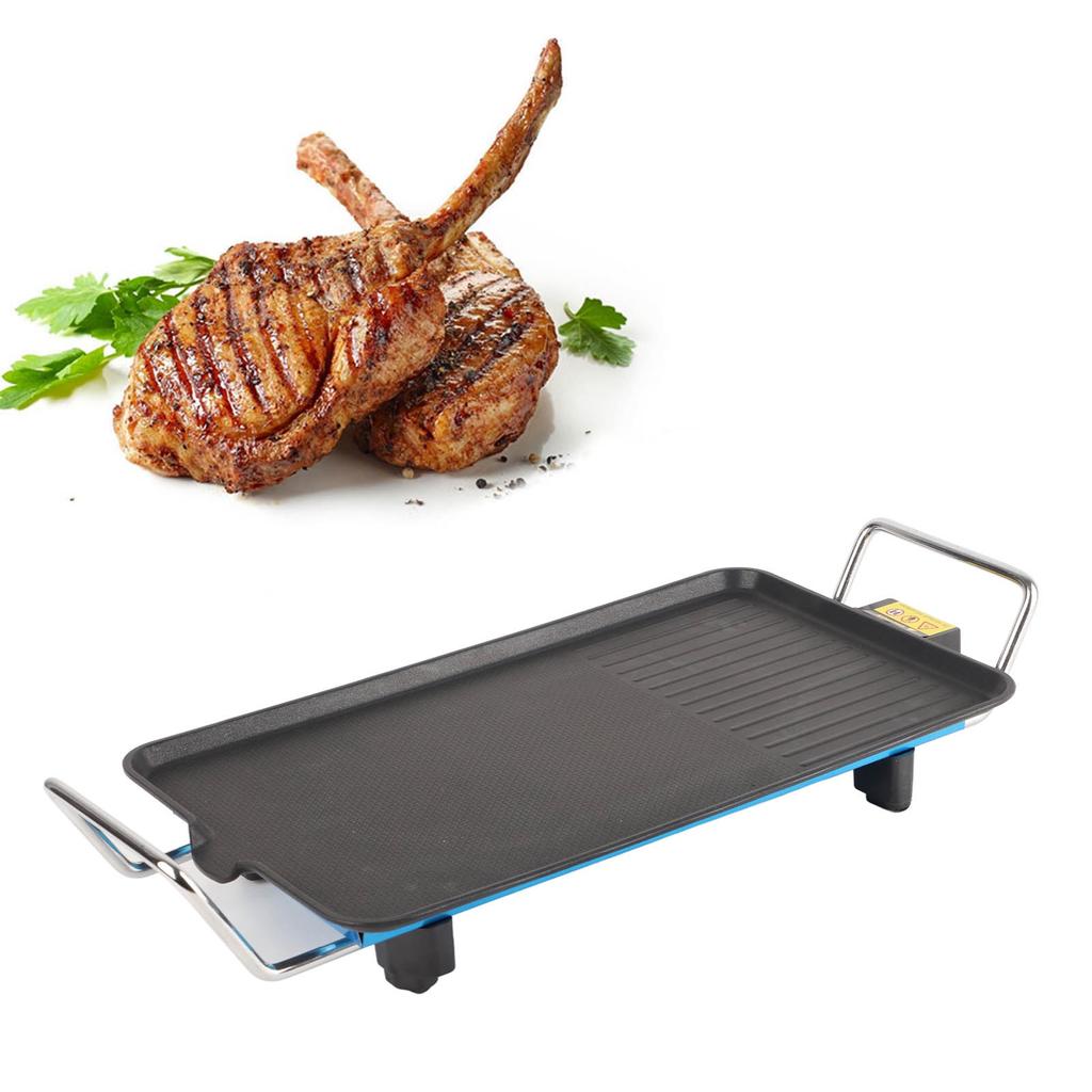 Non Stick Electric Grill Plate Barbecue Skewers Dish Party Buffet Pan Cookware