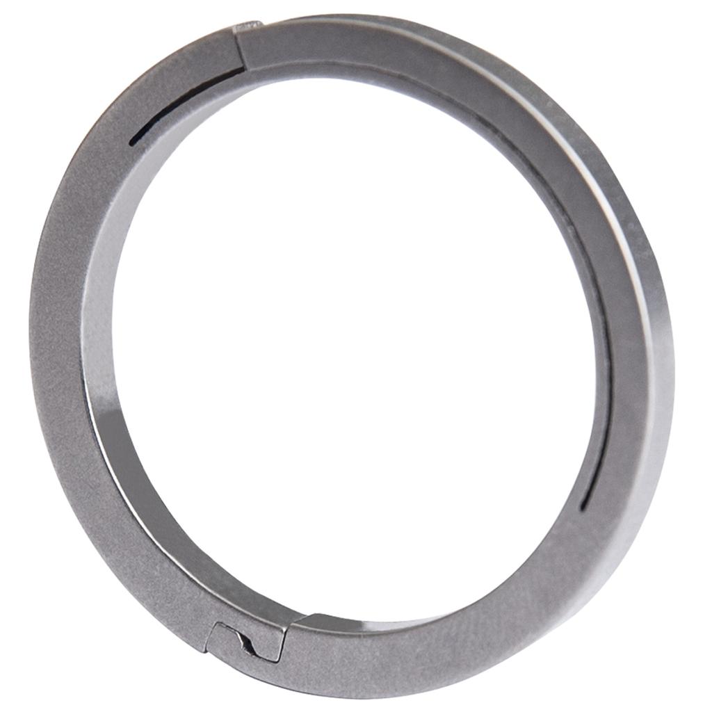 Portable Titanium Flat Keychain Rings Split Side Pushing Key Rings Heavy Duty Key Rings for Dog Tag Easy to Use