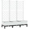 Planter with Trellis and Wheels White 120 X 40 X 131.5 Cm PP