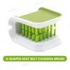Car Interior Seat Belt Cleaning Special Tool Double-sided U Type Folding Tray Sponge Diamond Brush Seat Belt Handguard