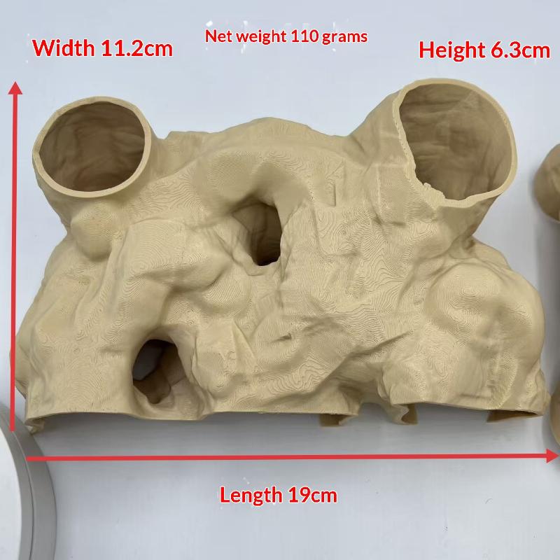 1Pcs 3D Print Natural Curve Under Gravel Tunnel Cave Aquarium Decor Fish Tank Underground Cave For Fish Reptile Shelter