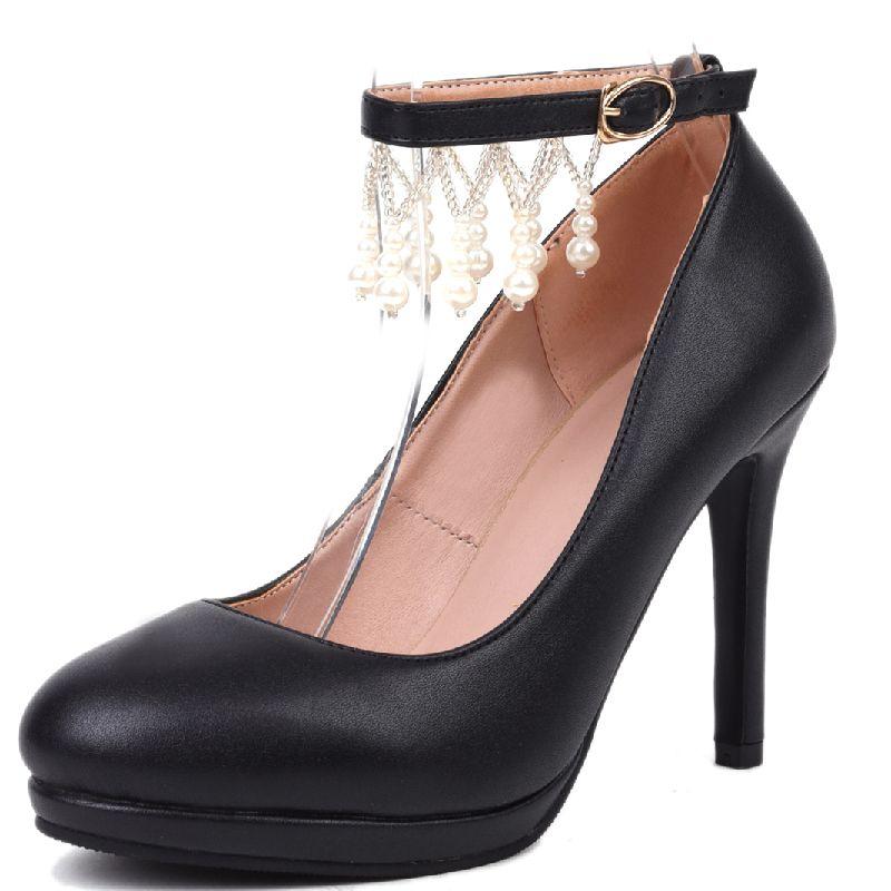 

Роскошные хрустальные туфли-лодочки на высоком каблуке, женские элегантные черные белые туфли на каблуке для офиса, платья, свадебные туфли, для невесты, для дам 35 чёрный