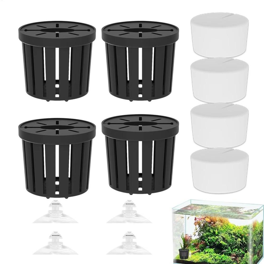 Glass Pot Fish Tank Hydroponic Planting Basket  for Tanks Aquascape Decorations