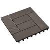 VidaXL 11x WPC Terrace Tile 30x30 Cm 1 M² Dark Brown Path Tile 45028