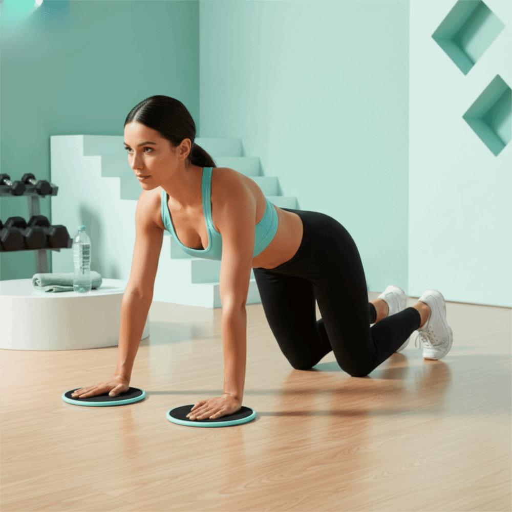 2pcs Full-Body Workout Yoga Sliding Discs Solid Color Workout Equipment  Household Pilates
