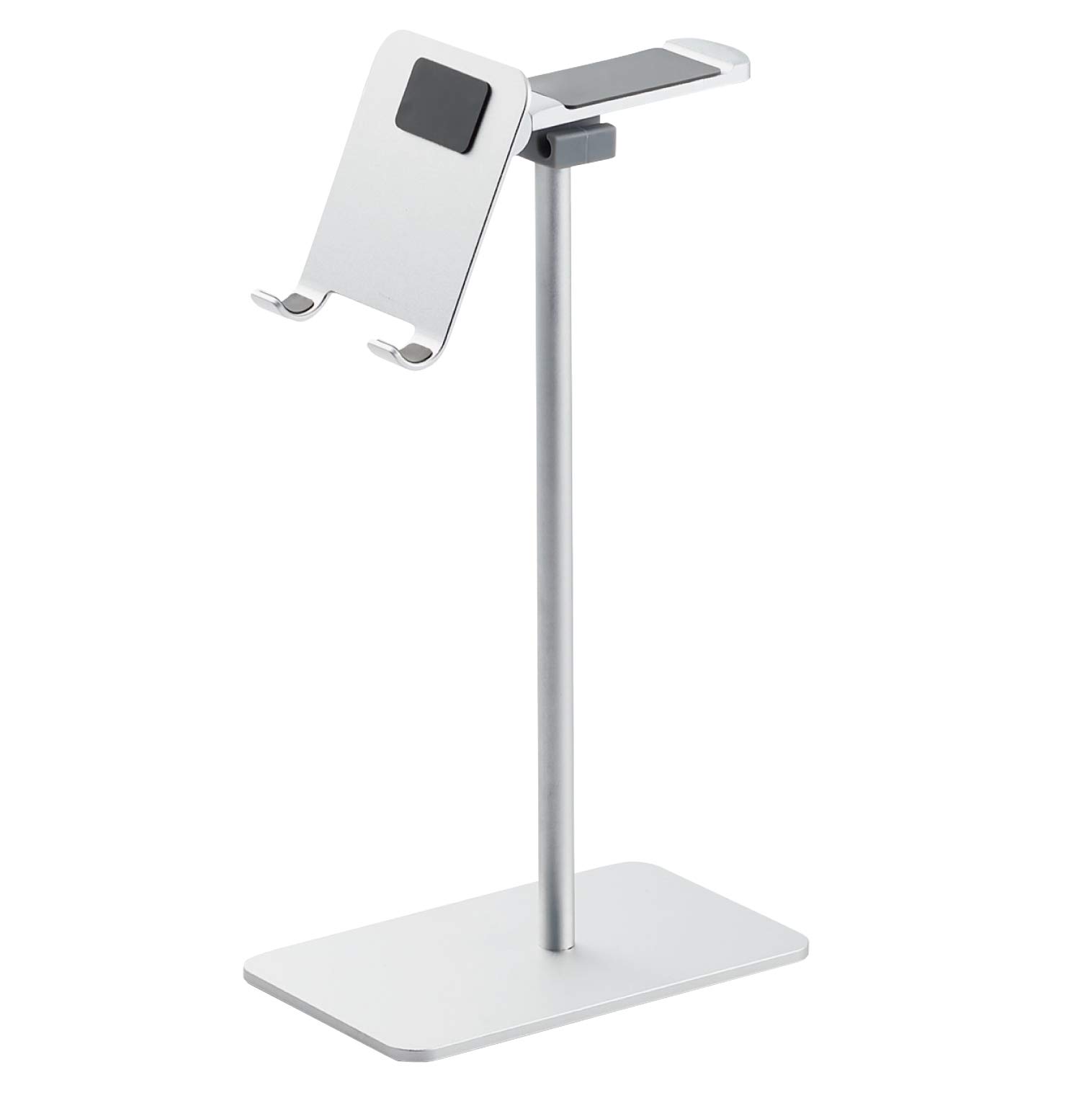 

ELECOM Подставка для наушников [Совместима с шириной оголовья 55 мм или менее] для смартфонов [Размер 4,0-6,7 дюйма] Алюминиевая отделка, Серебристый, P-DSCHHPALSV