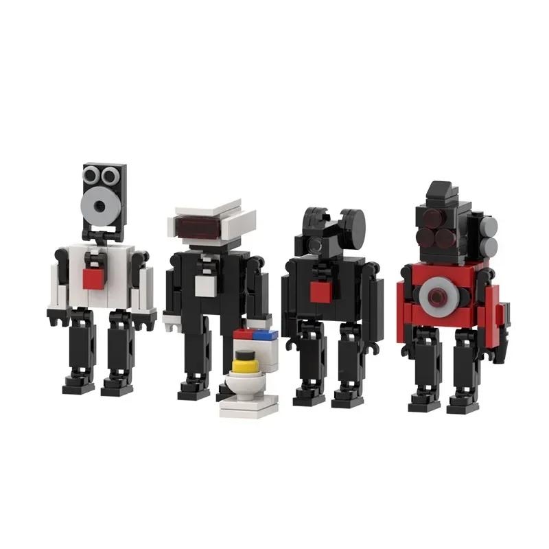 Skibidi Toilet Titan Tv Man Speakerman Horror Game Bosses Camara Building Block Cartoon Doll Model Kids Birthday Halloween Gift