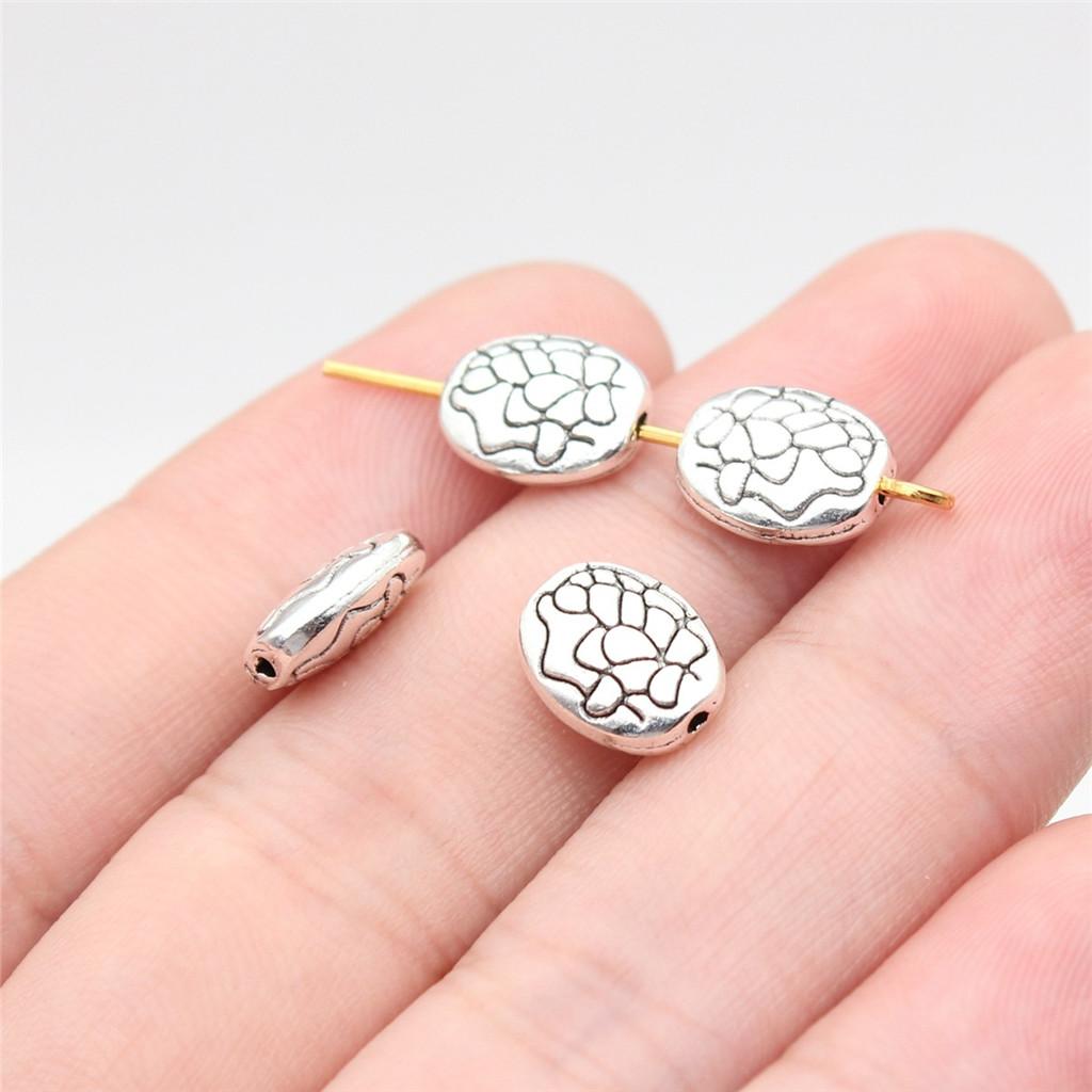 Geometric Small-Hole Spacer Beads Mini Antique Bronze Zinc Alloy Jewelry Making Fix Bead Position Style Bead Spacers