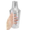 Scale Markings Cocktail Shaker Set Clear Plastic Measuring Jigger Set Drink Mixer Shaker Bar