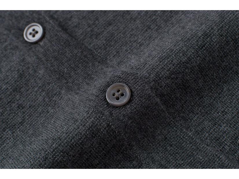 100% Pure Cashmere Thickened Crew Neck Single-Breasted Cardigan—Casual Autumn/Winter Fashion Sweater