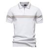 2025 Summer New Polo Shirt Fashion Striped Men's Business Short Sleeved Top