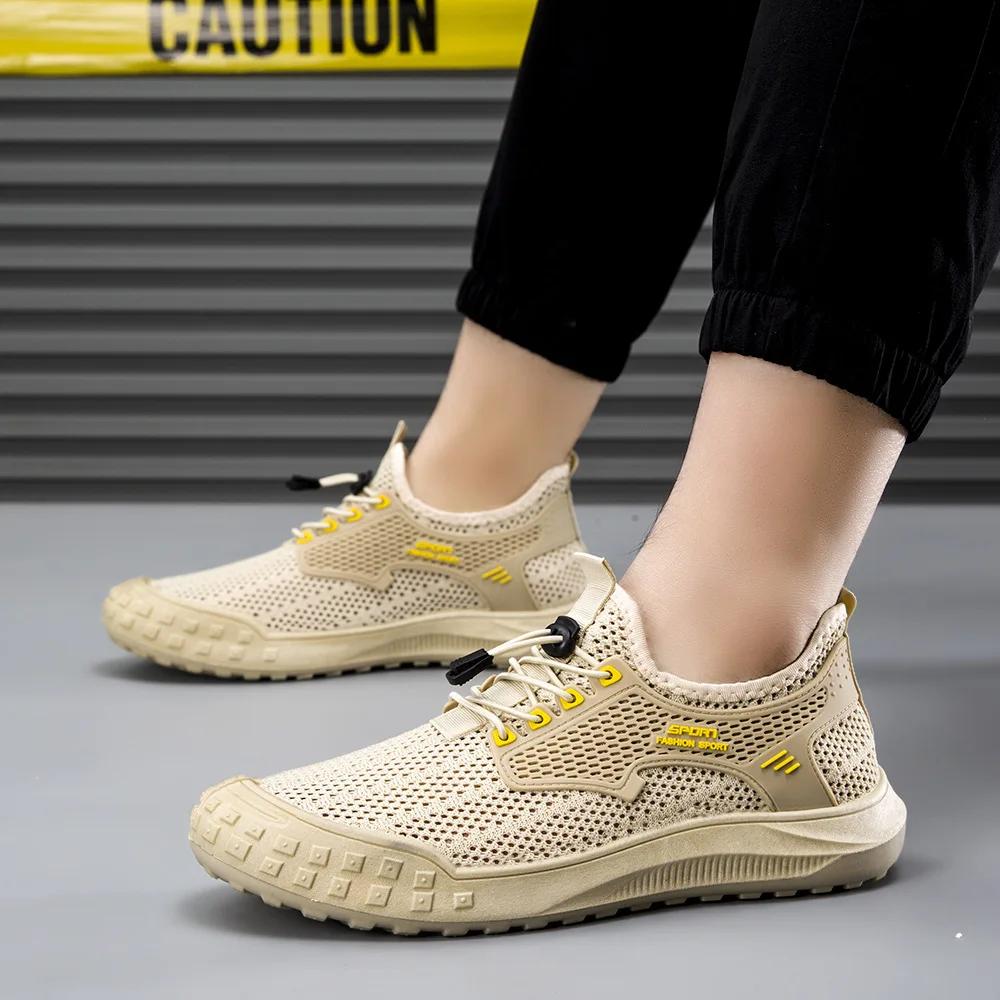 Fashion Breathable Mesh Men's Shoes Outdoor Lightweight Walking Sport Casual Shoes Comfort Soft Summer Men Sneakers Mocassins Loafers