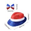 Hut zum 4. Juli Bequem Stilvoll Glänzend Disco-Kappe Ausgefallen Party Pailletten Fedora