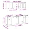 8 Piece Kitchen Cabinet Set Lyon Sonoma Oak Melamine Board